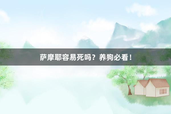 萨摩耶容易死吗？养狗必看！